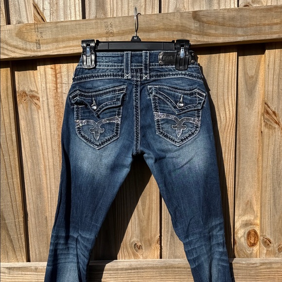 Rock Revival  Dark Blue Skinny Jeans Scarlet straight legged size 27/29 # 012 - Picture 6 of 10